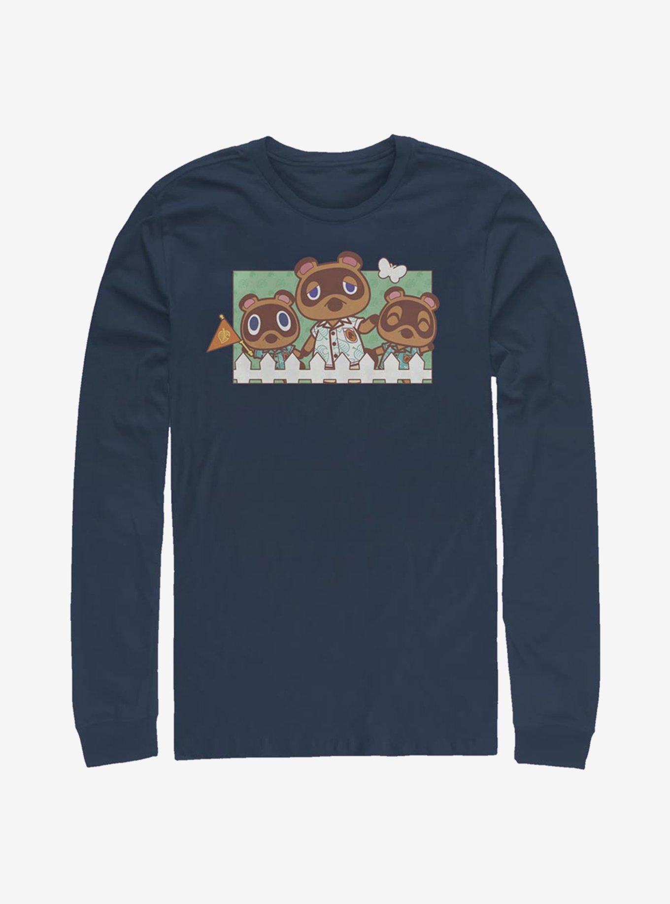 Animal Crossing Nook Family Long-Sleeve T-Shirt, NAVY, hi-res