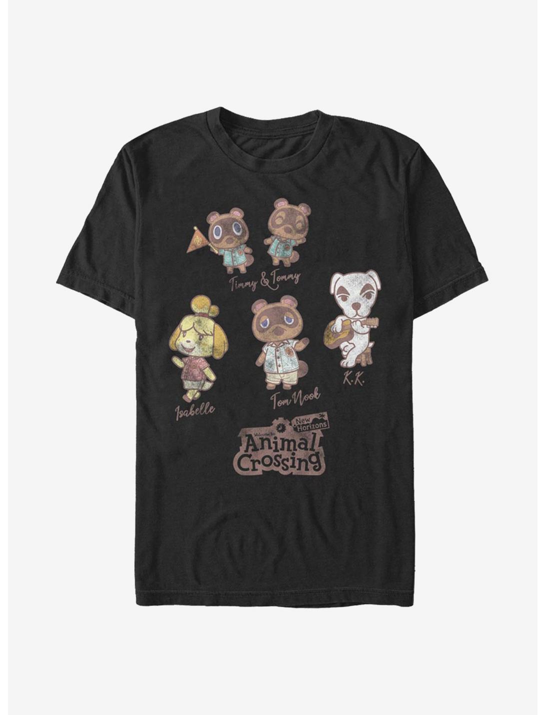 Animal Crossing Character Textbook T-Shirt, BLACK, hi-res