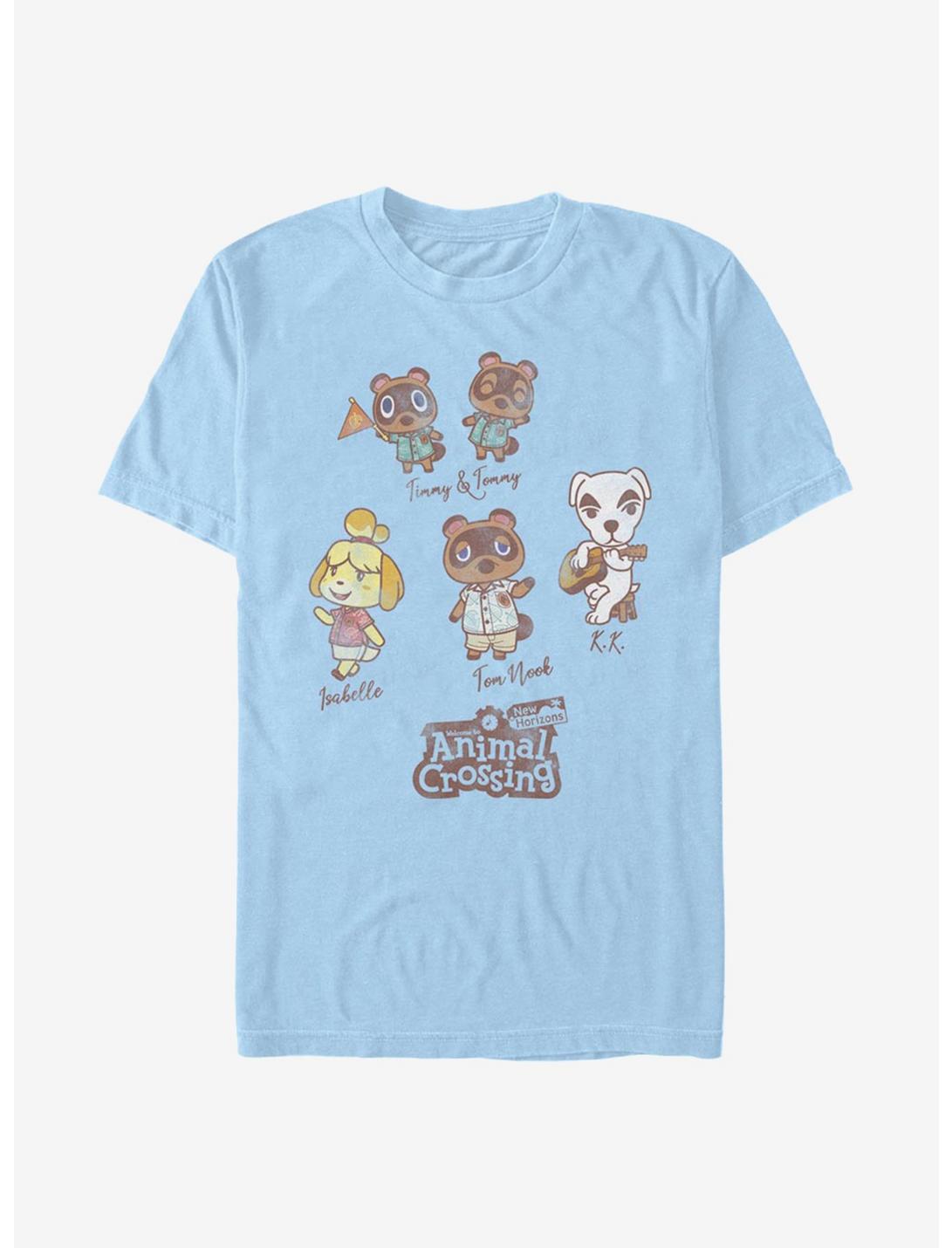 Animal Crossing Character Textbook T-Shirt, LT BLUE, hi-res