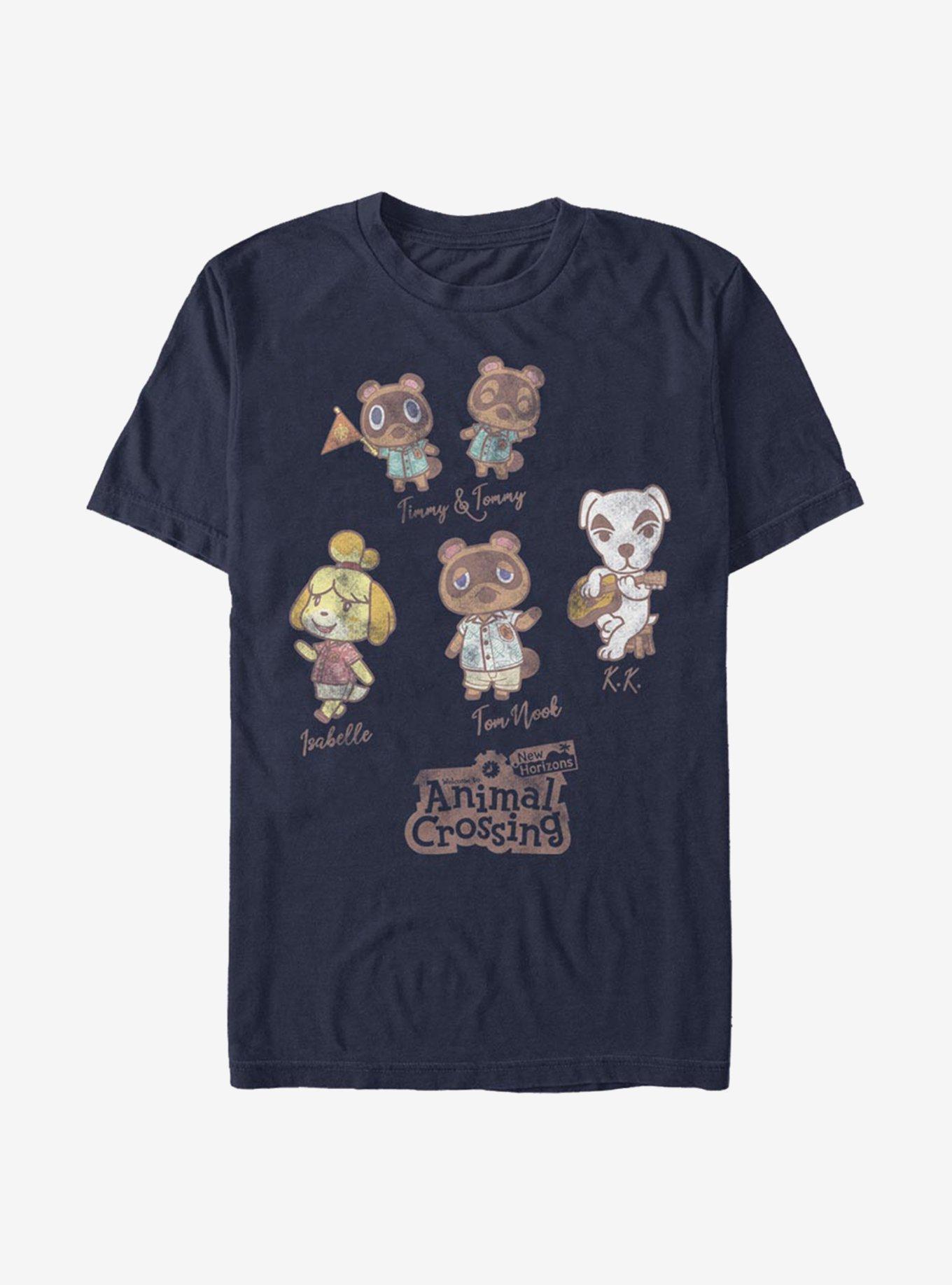Animal Crossing Character Textbook T-Shirt, NAVY, hi-res