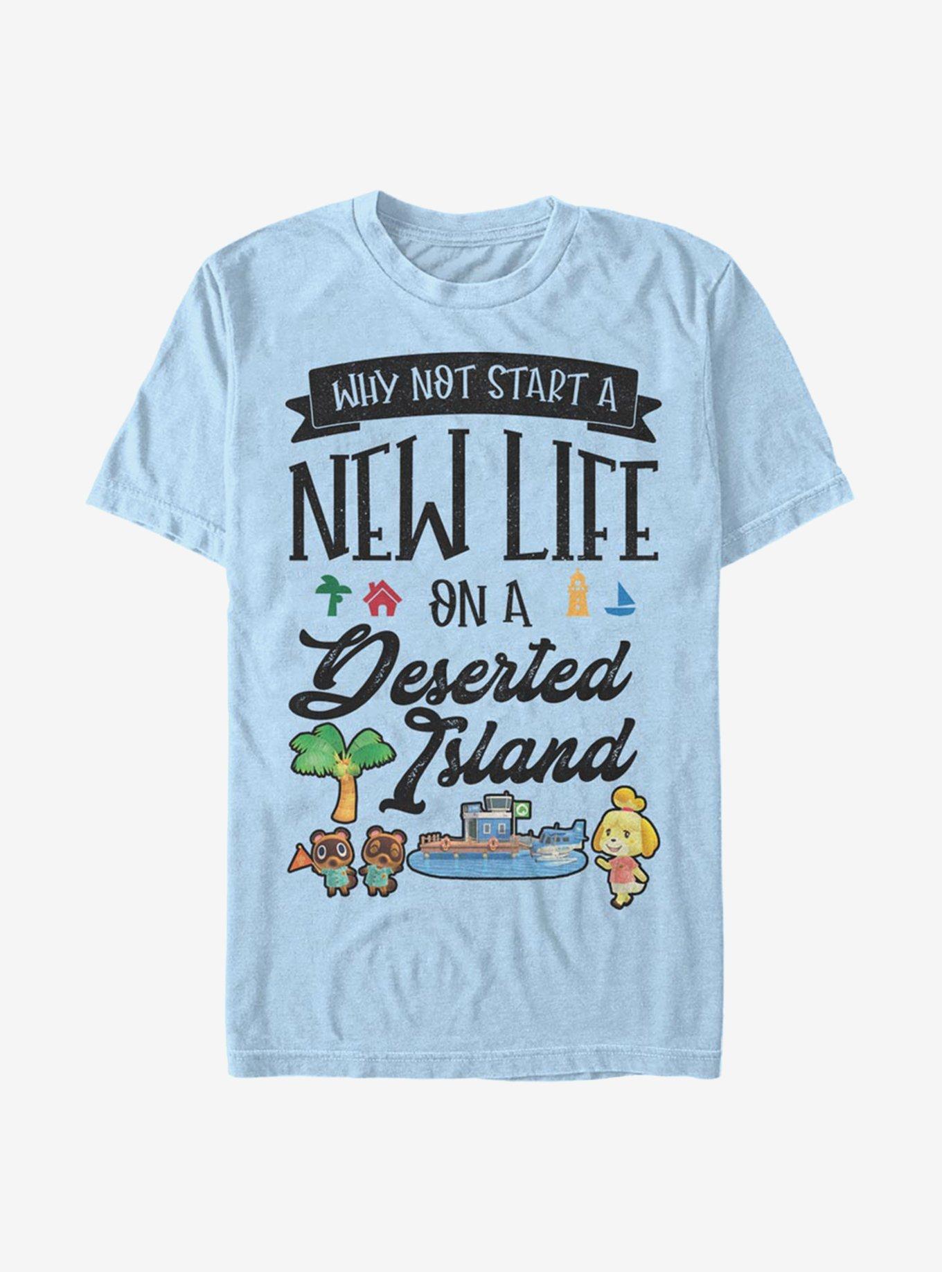 Animal Crossing Start A New Life T-Shirt, LT BLUE, hi-res