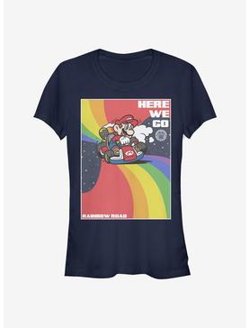 Super Mario Here We Go Girls T-Shirt, NAVY, hi-res
