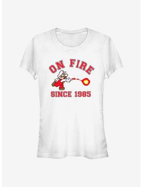 Super Mario On Fire Girls T-Shirt, , hi-res