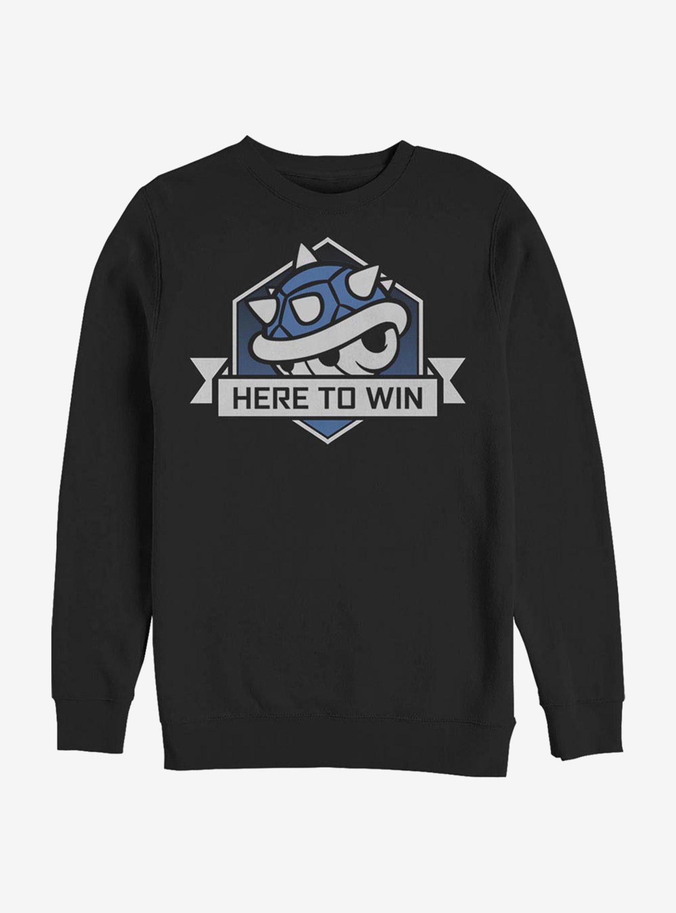 Super Mario Here To Win Crew Sweatshirt, , hi-res