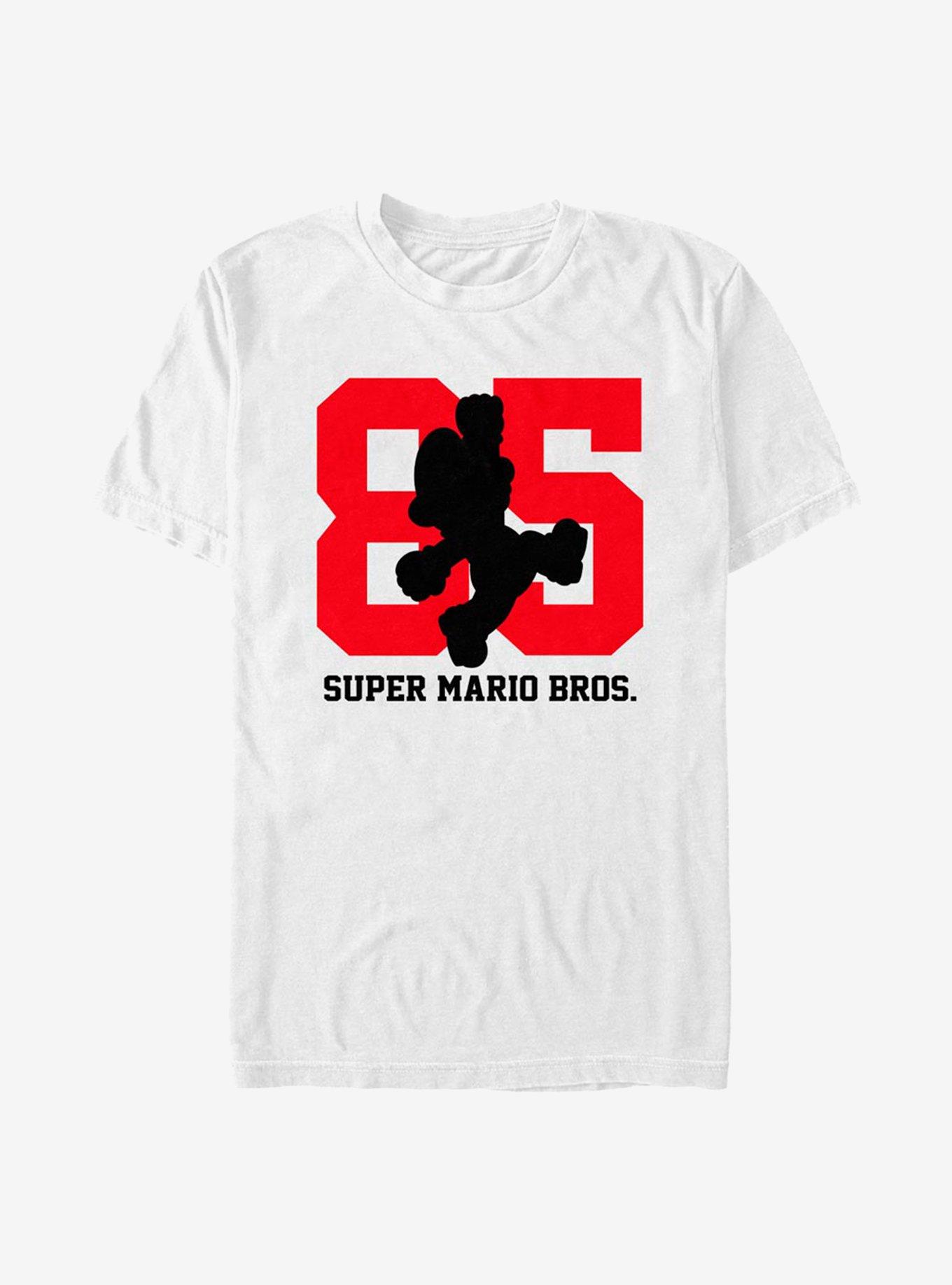 Super Mario 85 With Mario Silhouette T-Shirt, WHITE, hi-res