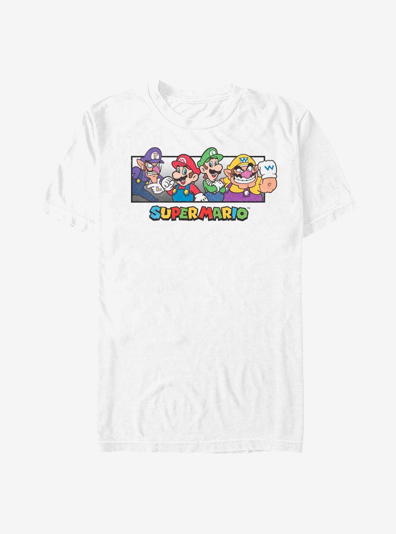 Nintendo Super Mario All The Bros T-Shirt, WHITE, hi-res