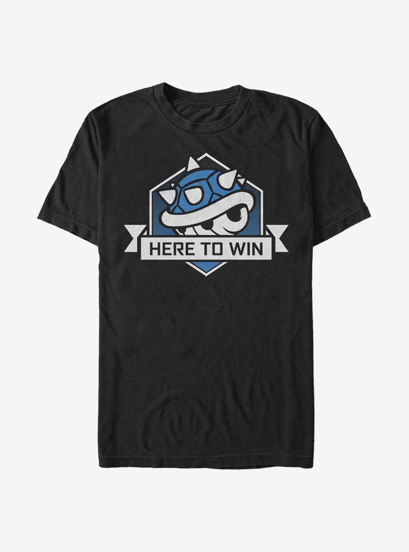 Super Mario Here To Win T-Shirt, BLACK, hi-res