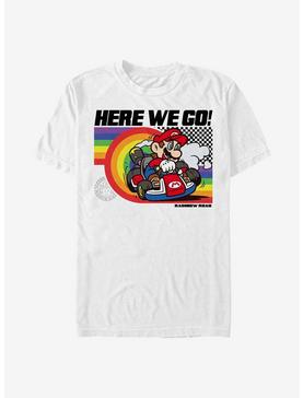 Super Mario Rainbow Road Pride T-Shirt, WHITE, hi-res