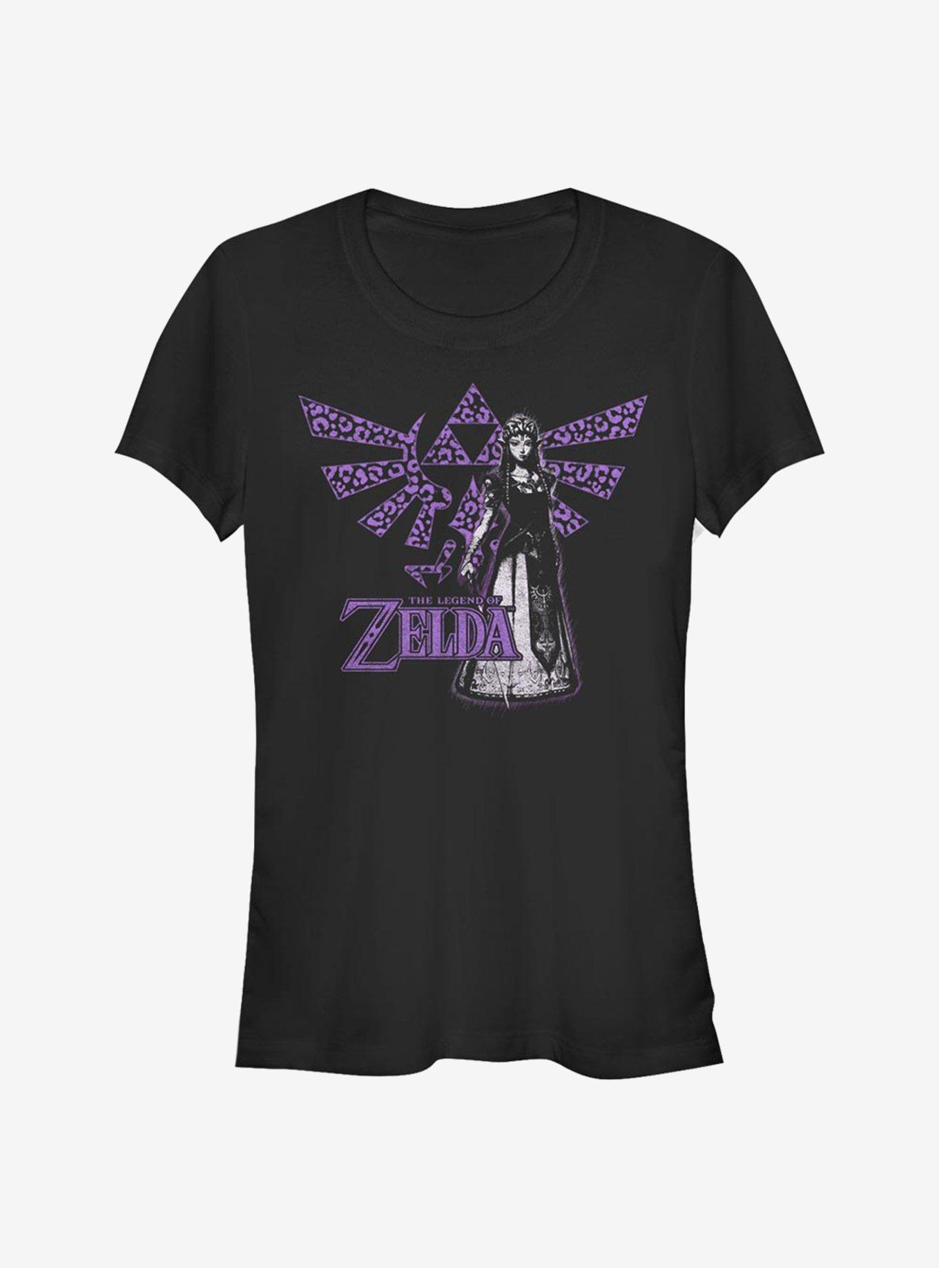 The Legend Of Zelda Cheetah Crest Girls T-Shirt, BLACK, hi-res