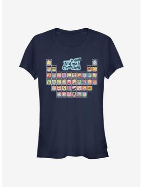 Animal Crossing Periodically Crossing Girls T-Shirt, NAVY, hi-res