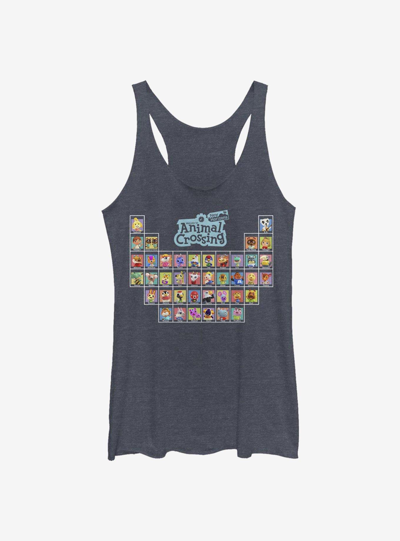 Animal Crossing Periodically Crossing Girls Tank, NAVY HTR, hi-res