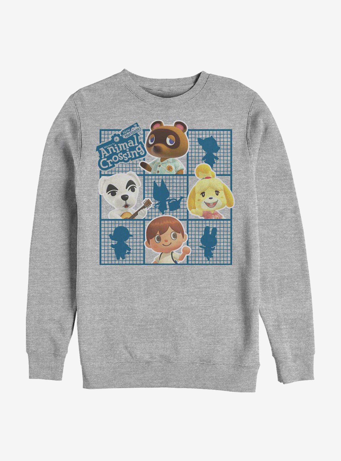 Animal Crossing Character Grid Crew Sweatshirt, , hi-res