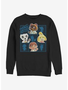 Animal Crossing Character Grid Crew Sweatshirt, , hi-res