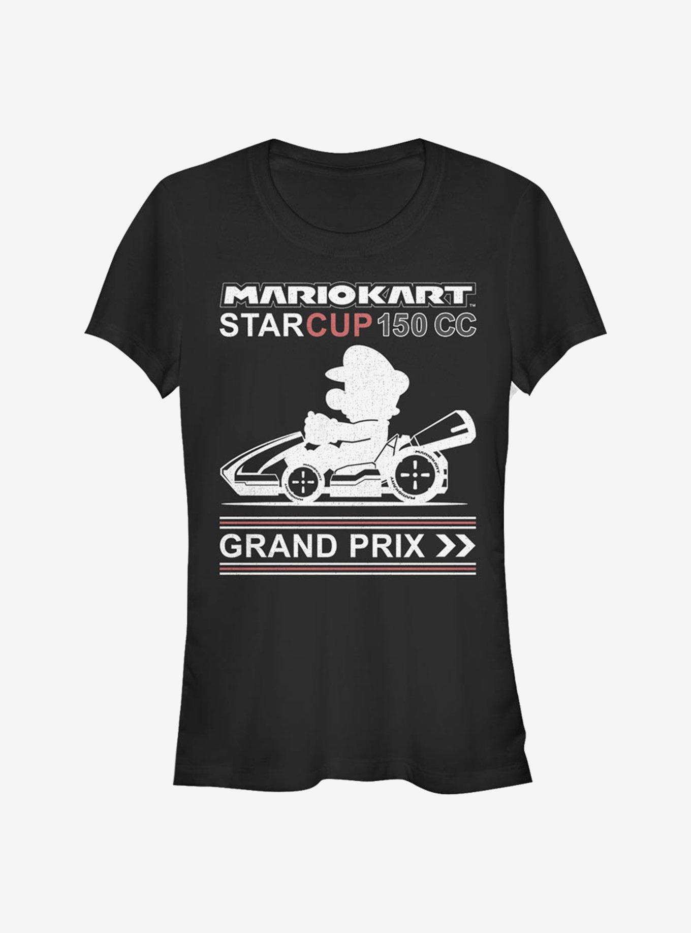 Super Mario Star Cup Girls T-Shirt, BLACK, hi-res