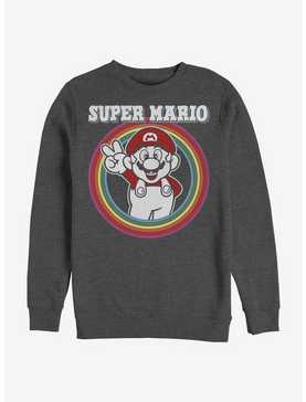 Super Mario Rainbow Mario Crew Sweatshirt, , hi-res
