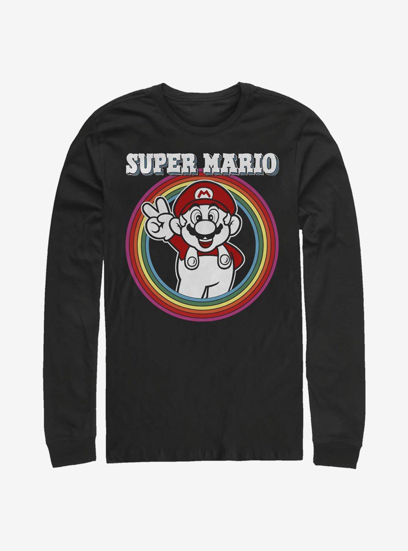 Super Mario Rainbow Mario Long-Sleeve T-Shirt