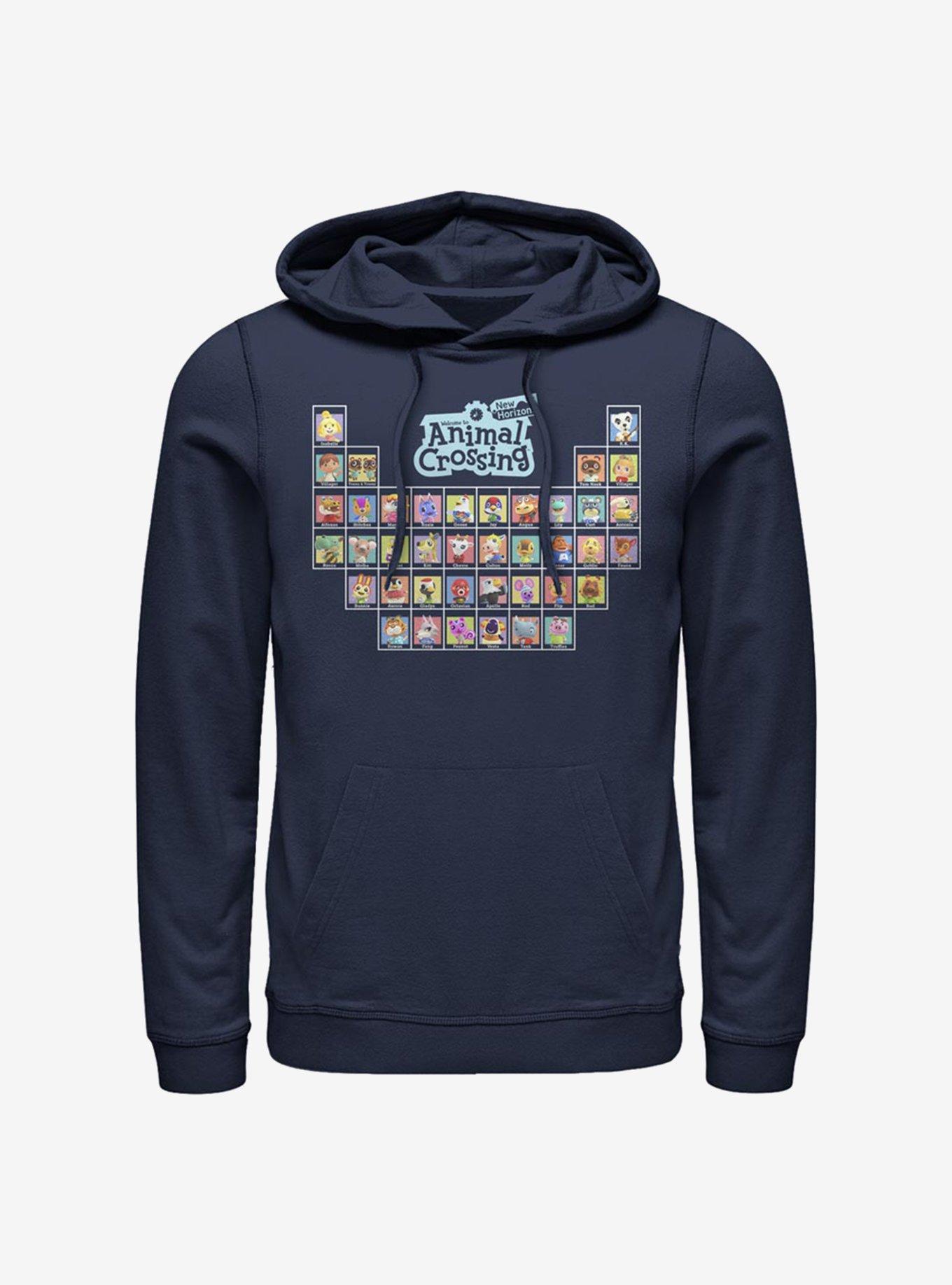 Animal Crossing Periodically Crossing Hoodie, NAVY, hi-res