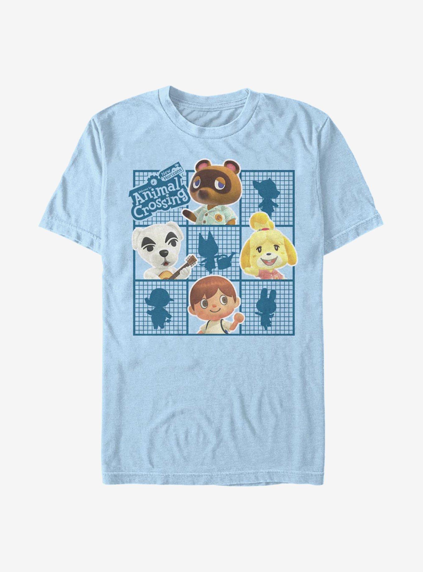 Animal Crossing Character Grid T-Shirt, LT BLUE, hi-res