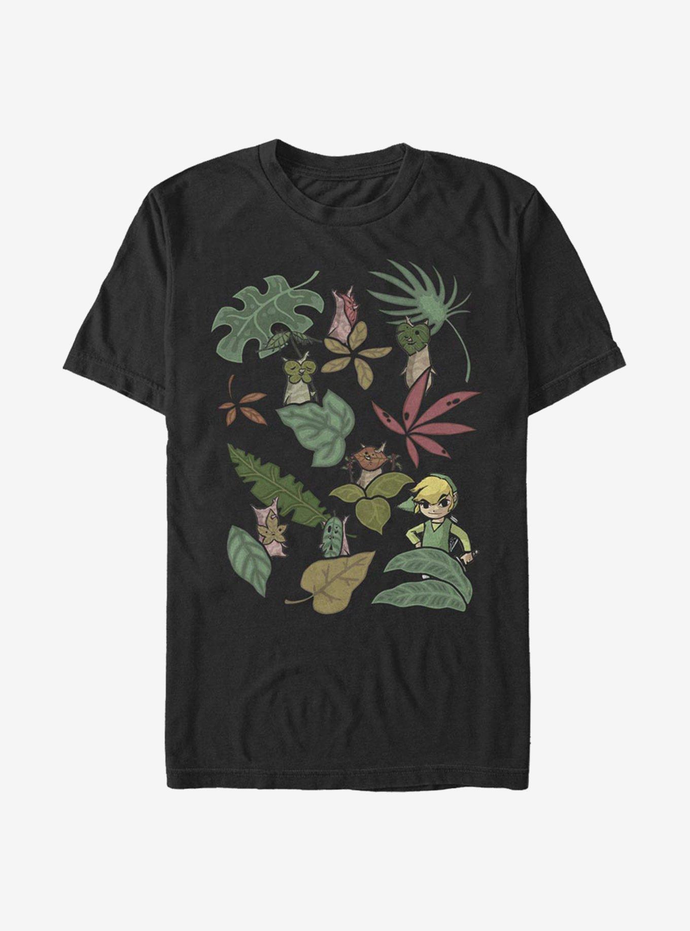 The Legend Of Zelda Leafy Link T-Shirt, BLACK, hi-res