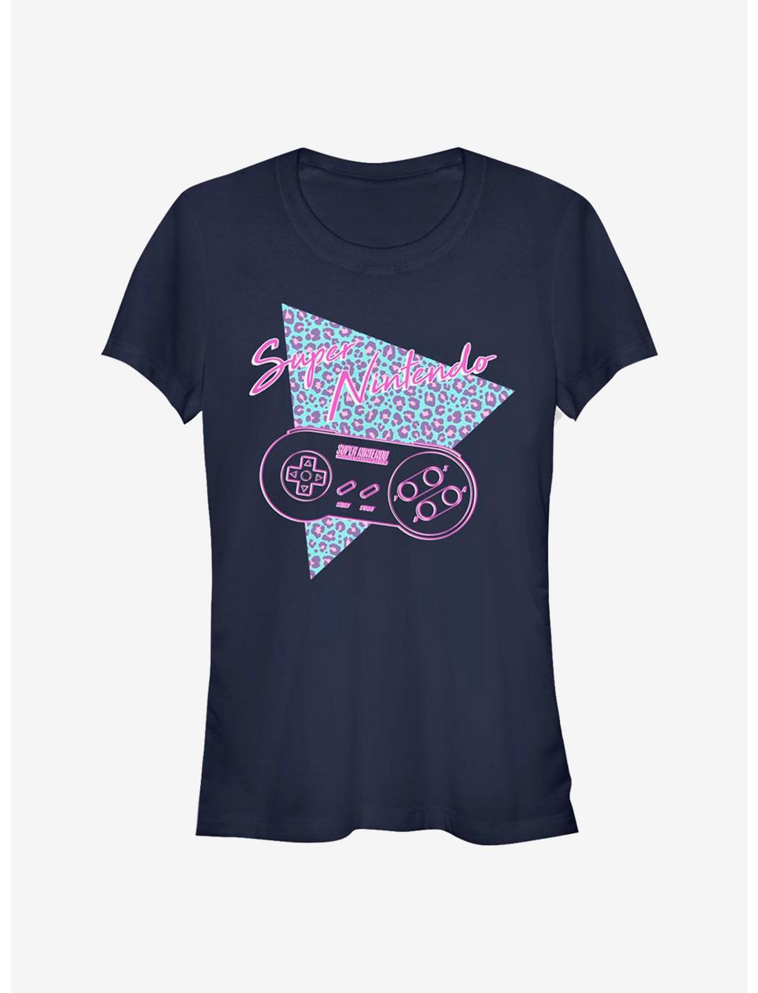Nintendo Cheetah SNES Girls T-Shirt, NAVY, hi-res