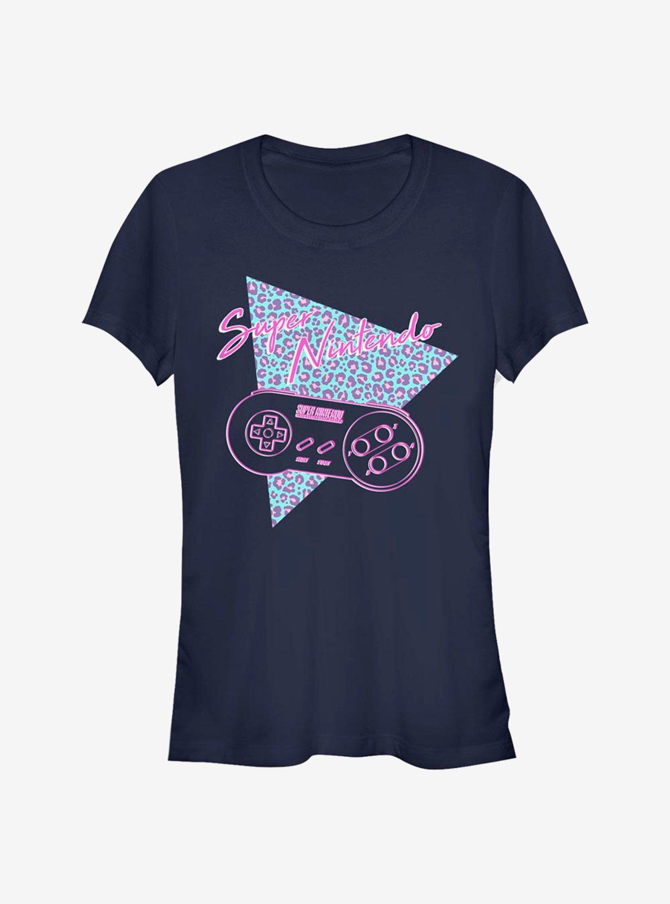 Nintendo Cheetah SNES Girls T-Shirt, NAVY, hi-res