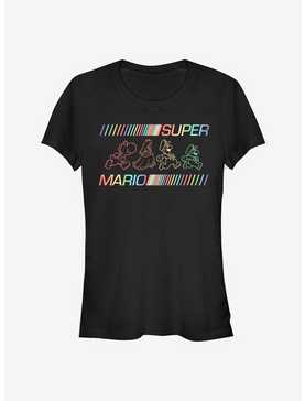 Super Mario Rainbow Mario Run Girls T-Shirt, , hi-res