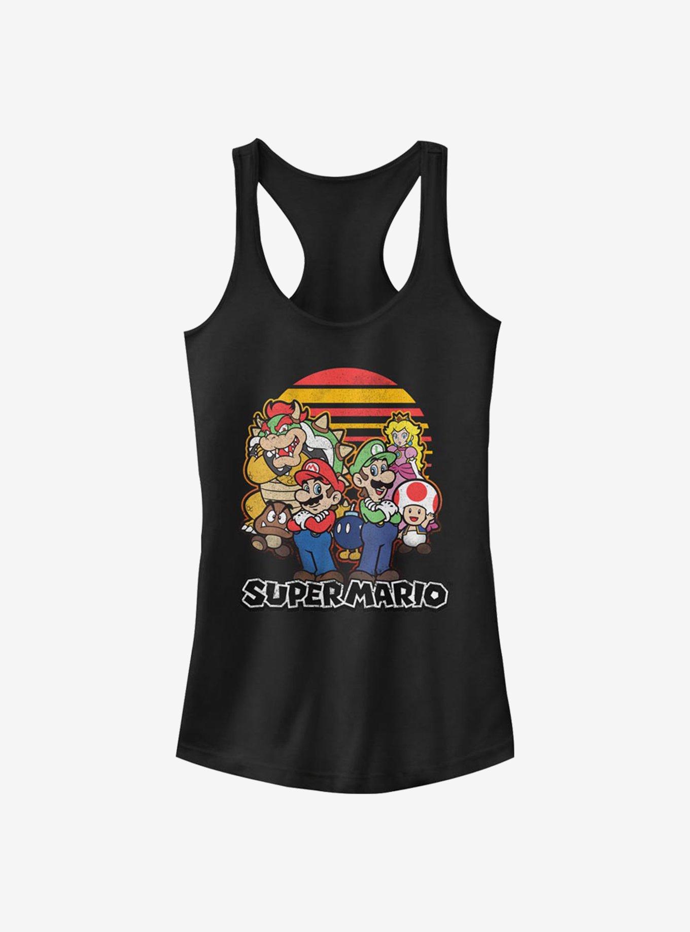 Super Mario Group Girls Tank, BLACK, hi-res