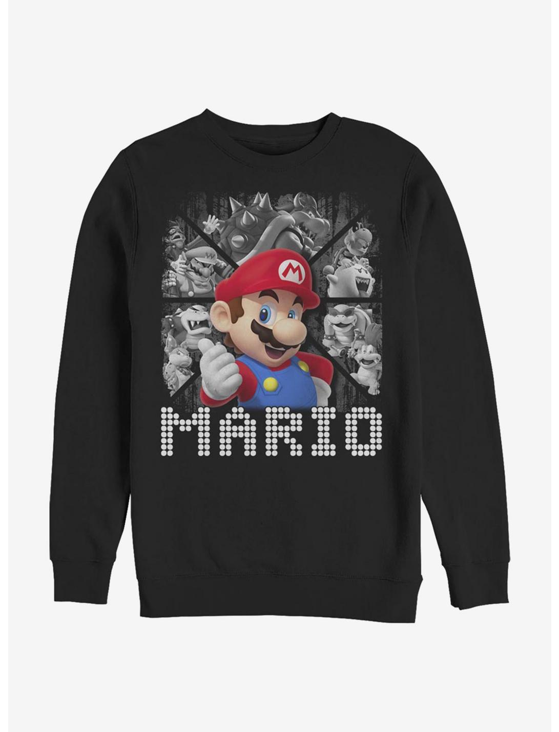 Super Mario Buddies Crew Sweatshirt, BLACK, hi-res