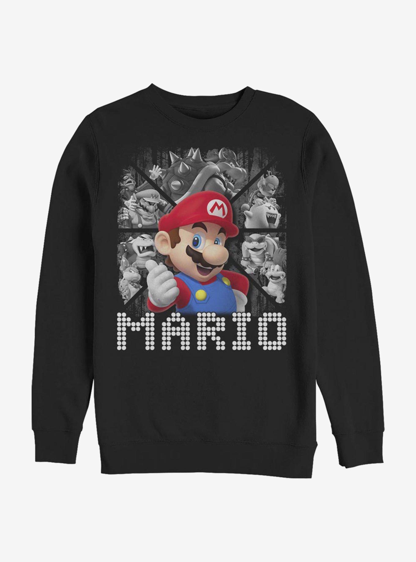 Super Mario Buddies Crew Sweatshirt, BLACK, hi-res