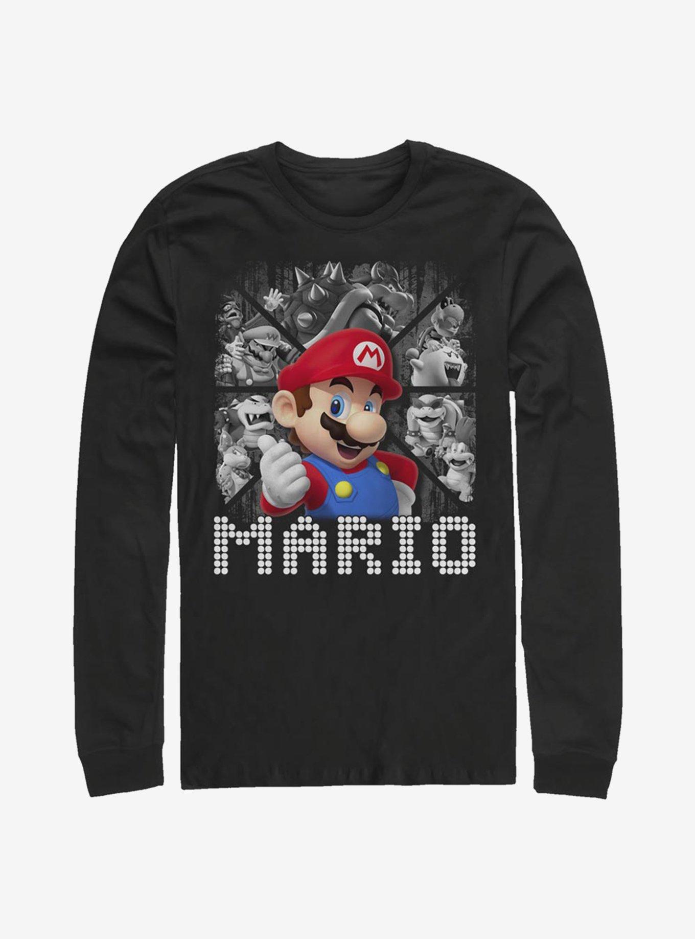 Super Mario Buddies Long-Sleeve T-Shirt, BLACK, hi-res