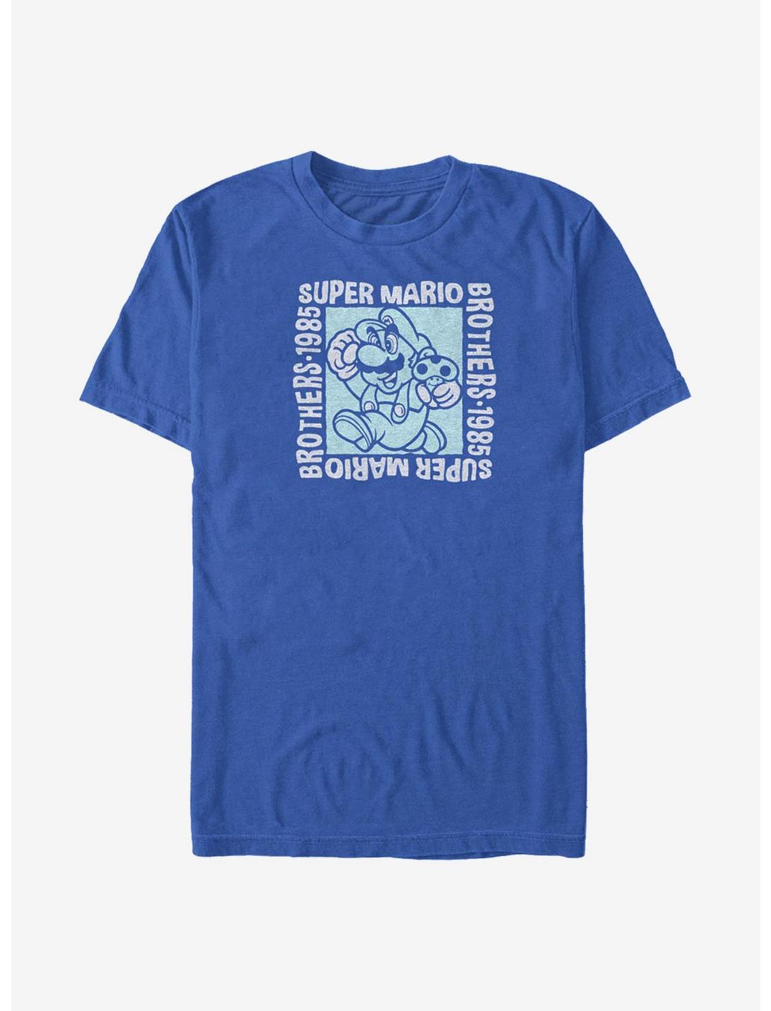 Super Mario Brothers Box T-Shirt, ROYAL, hi-res