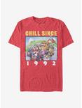 Super Mario Chill Since 1992 T-Shirt, RED HTR, hi-res