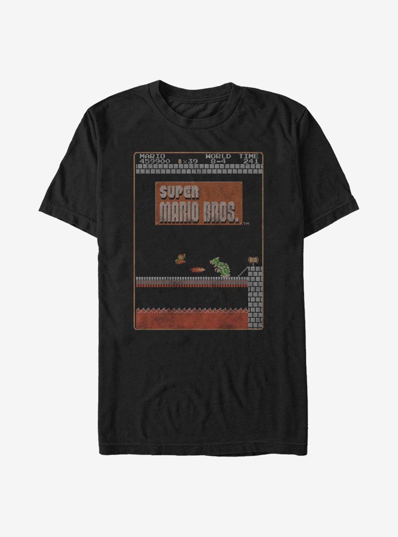 Super Mario Fire With Fire T-Shirt, BLACK, hi-res