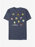 Super Mario Maker Items Scatter T-Shirt, NAVY HTR, hi-res