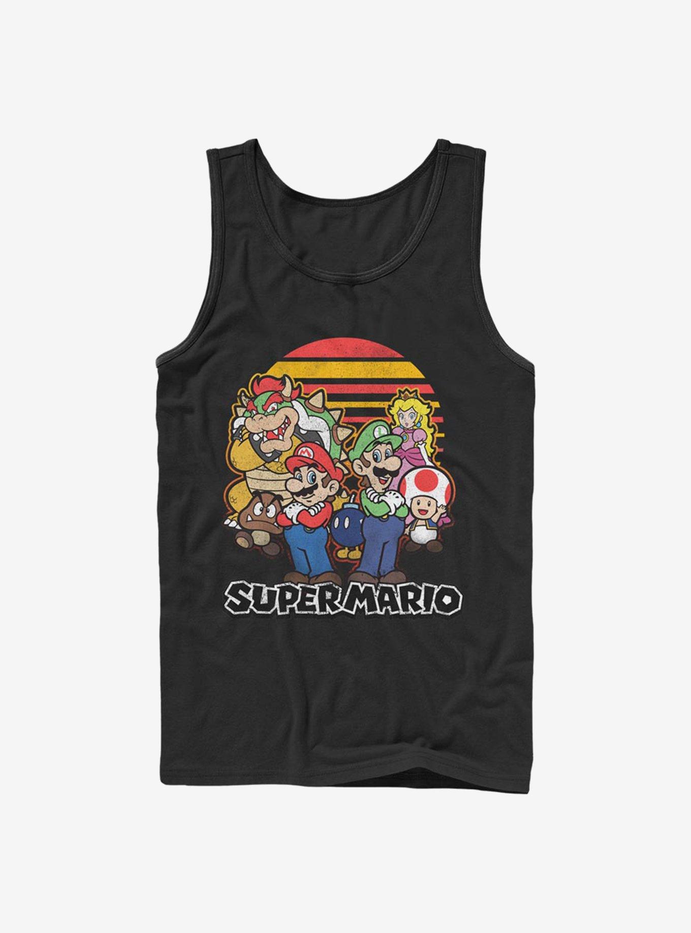 Super Mario Group Tank, BLACK, hi-res