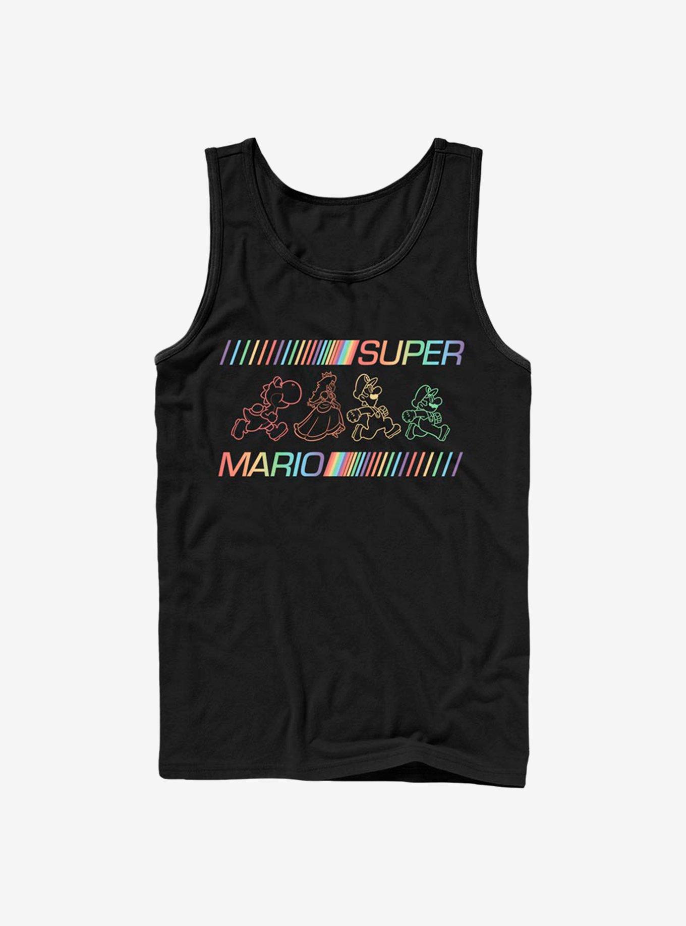 Super Mario Rainbow Mario Run Tank, BLACK, hi-res