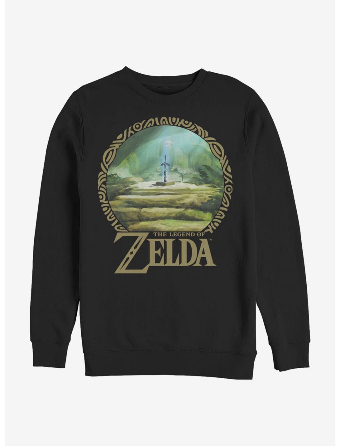 The Legend Of Zelda Korok Forest Crew Sweatshirt, BLACK, hi-res