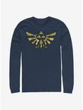 The Legend Of Zelda Camo Crest Long-Sleeve T-Shirt, NAVY, hi-res