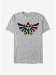 The Legend Of Zelda Tie Dye Outline T-Shirt, ATH HTR, hi-res