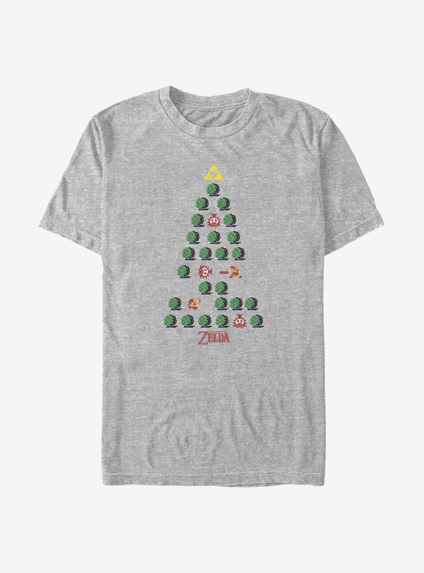 The Legend Of Zelda Christmas Tree T-Shirt, ATH HTR, hi-res