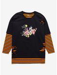 Disney Mickey Mouse & Friends Halloween Stripe Twofer Long-Sleeve T-Shirt Plus Size, MULTI, hi-res