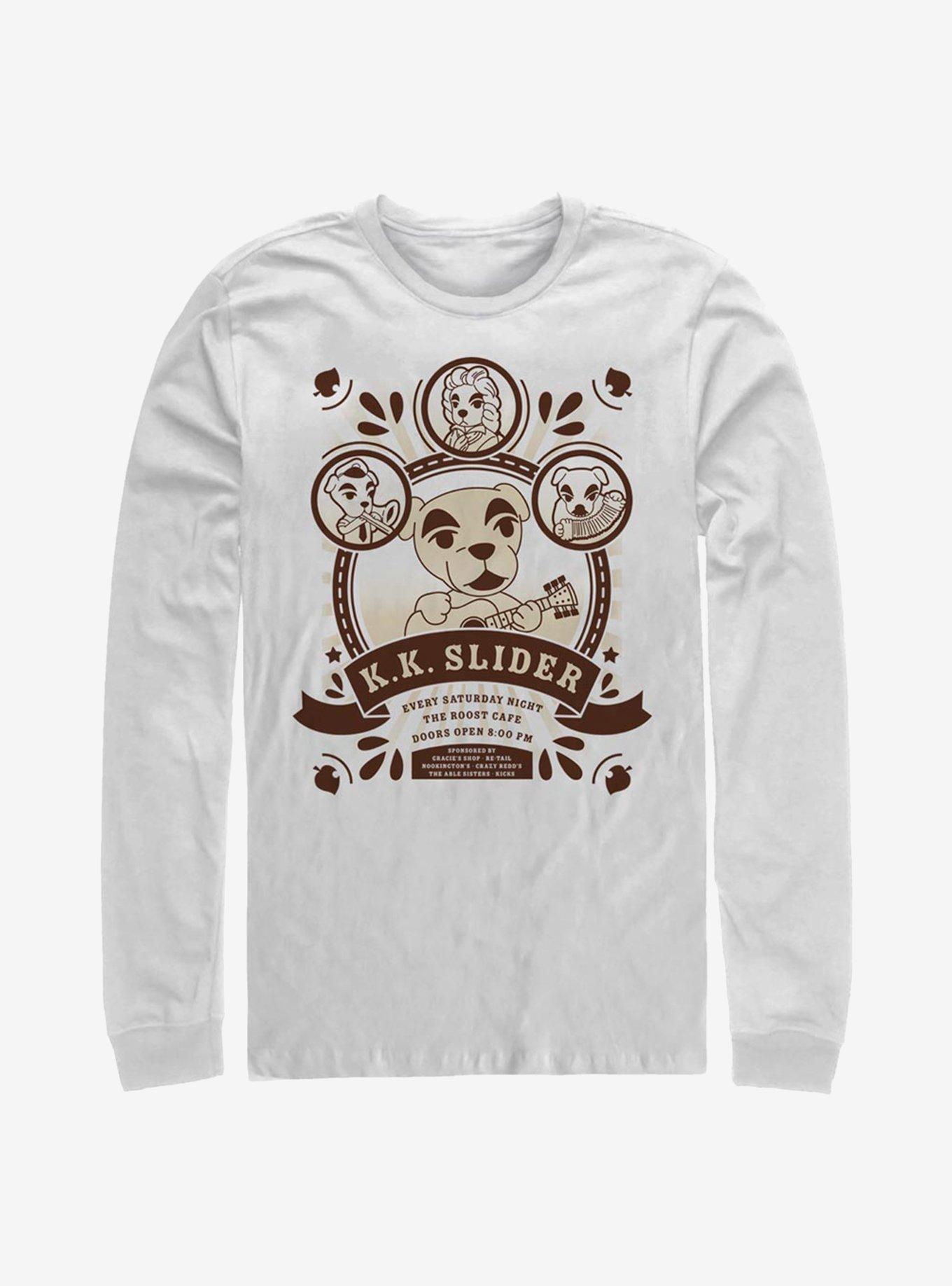 Animal Crossing K.K. Slider At The Roost Long-Sleeve T-Shirt, WHITE, hi-res