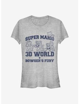 Super Mario 3D World Collegiate Girls T-Shirt, , hi-res