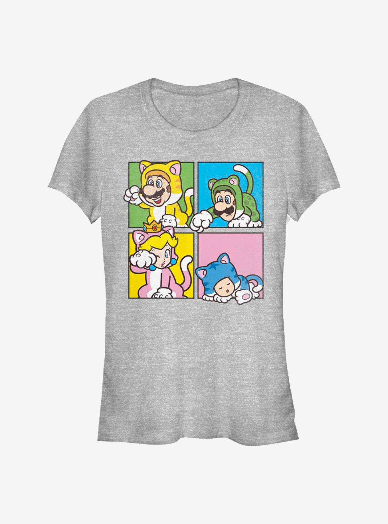 Super Mario 4 Character Boxup Girls T-Shirt, , hi-res