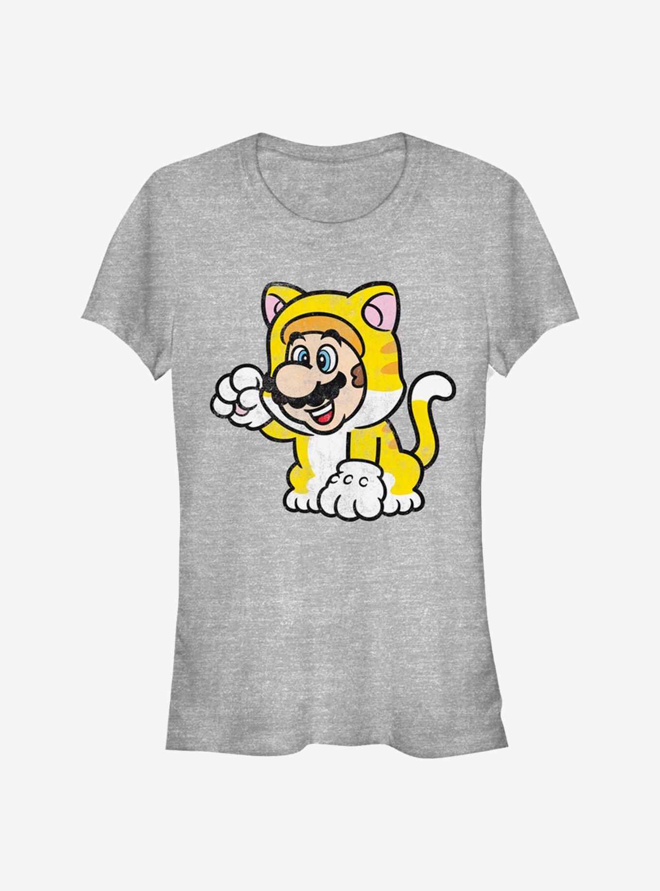 Super Mario Cat Mario Solo Girls T-Shirt, , hi-res