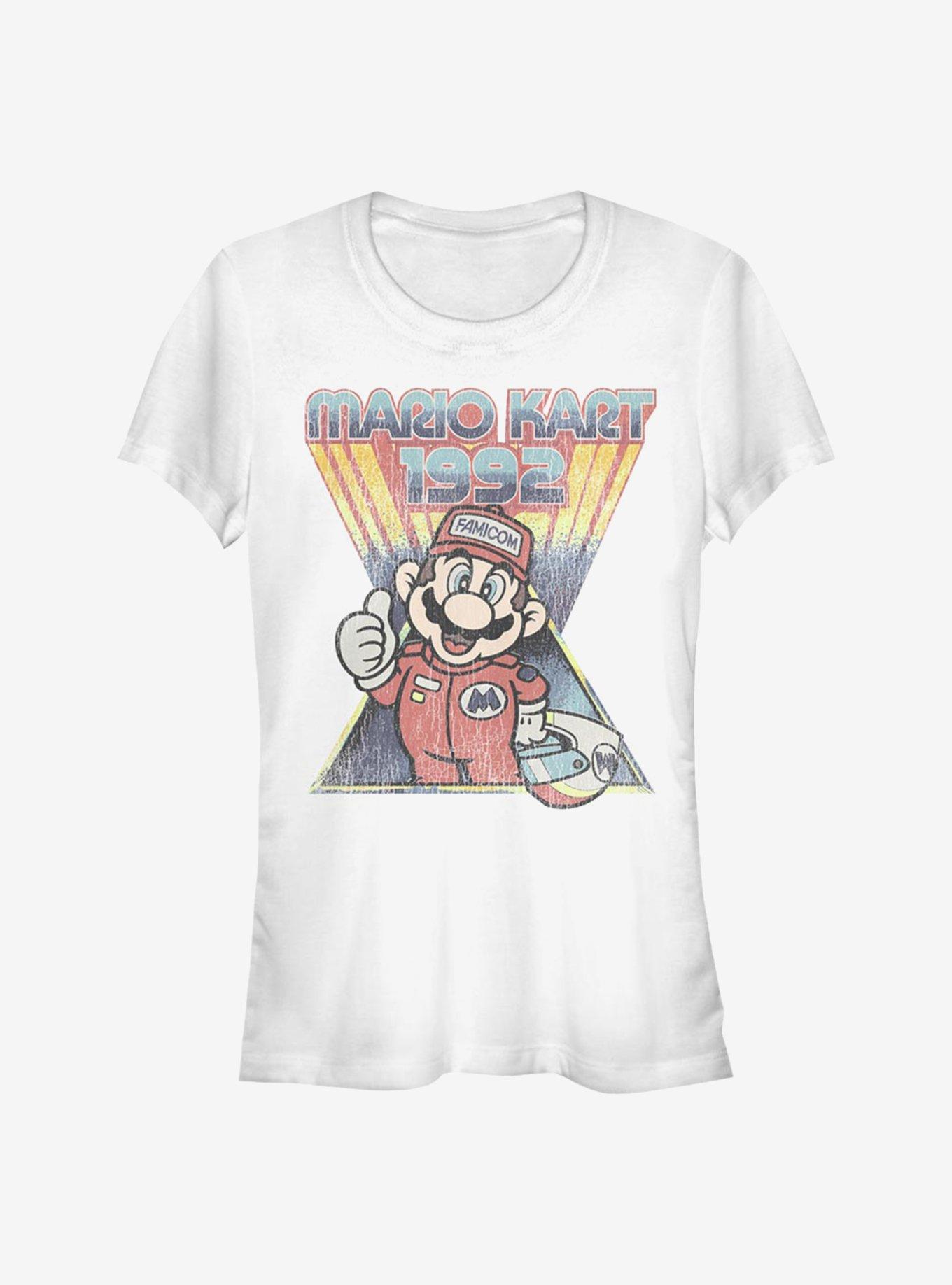 Super Mario Race Of 1992 Girls T-Shirt, WHITE, hi-res