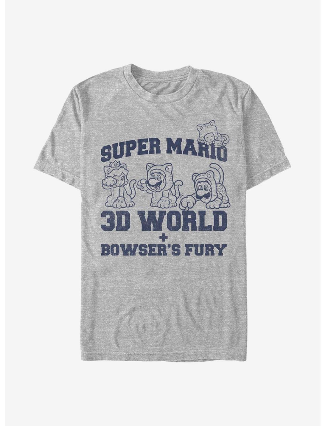 Super Mario 3D World Collegiate T-Shirt, ATH HTR, hi-res
