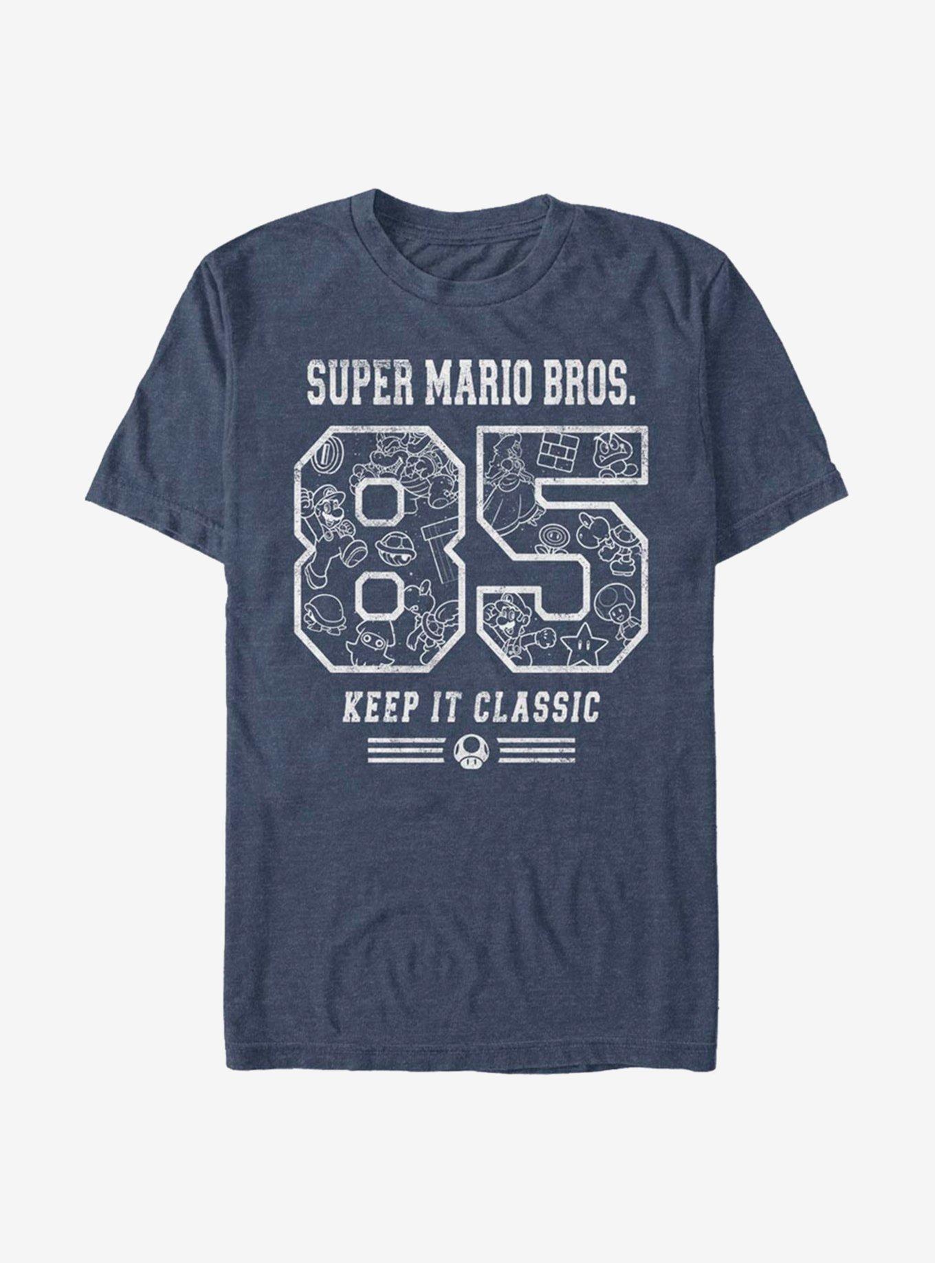 Super Mario 85 Collage T-Shirt, NAVY HTR, hi-res