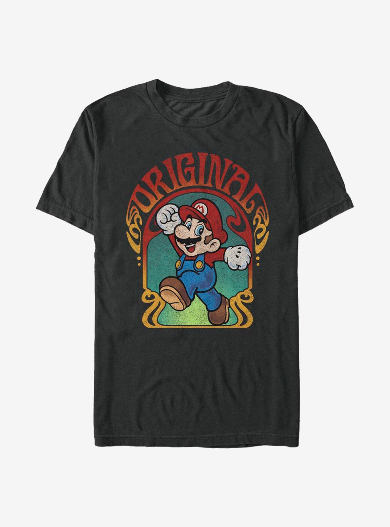 Super Mario Psych Surf T-Shirt, BLACK, hi-res