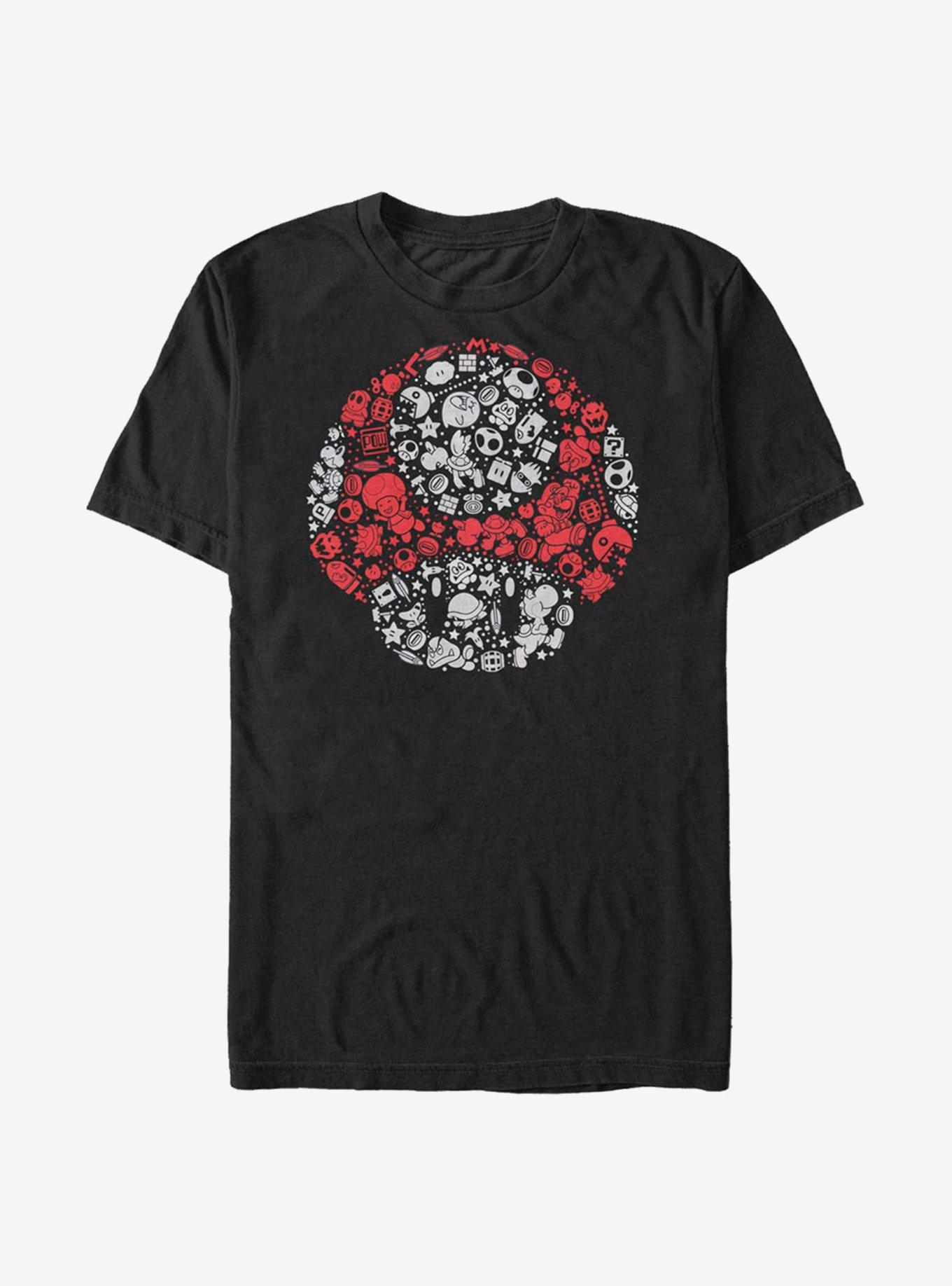 Super Mario Pieced Together T-Shirt, BLACK, hi-res